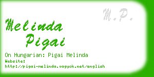 melinda pigai business card